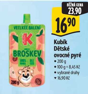 Kubík Dětské ovocné pyré, 200 g