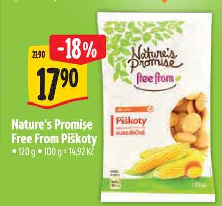 Nature's Promise Free From Piškoty, 120 g 