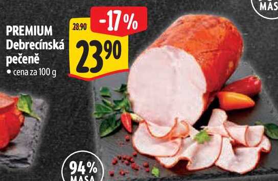 PREMIUM Debrecínská pečeně, cena za 100 g