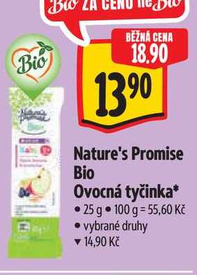Nature's Promise Bio Ovocný tyčinka, 25 g