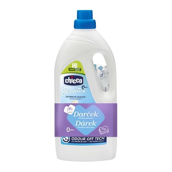 Chicco Prostředek prací dětský Sensitive (1,5 l) + vlhčené ubrousky (72 ks) zdarma