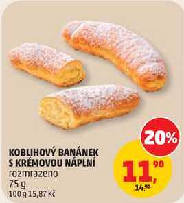 KOBLIHOVÝ BANÁNEK S KRÉMOVOU NÁPLNÍ, 75 g
