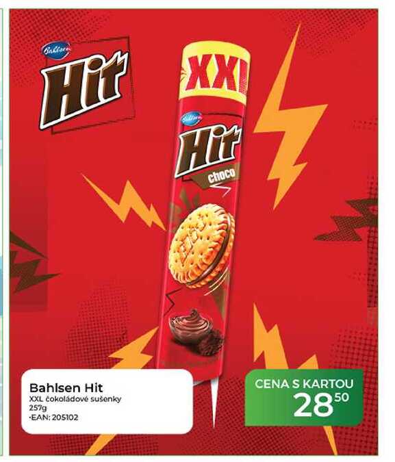 Bahlsen Hit XXL čokoládové sušenky 257g