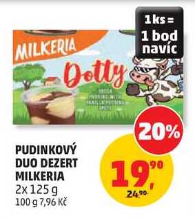 PUDINKOVÝ DUO DEZERT MILKERIA, 2x 125 g