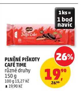 PLNĚNÉ PIŠKOTY CAFÉ TIME různé druhy, 150 g