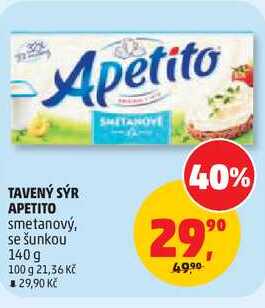Apetito tavený sýr smetanový, 140g