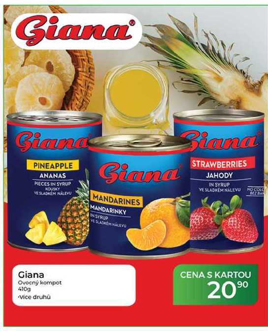Giana Ovocný kompot 410g
