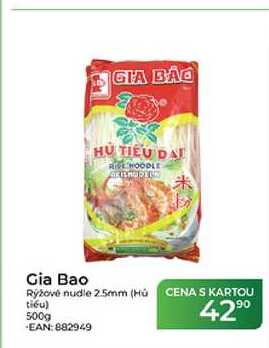 Gia Bao Rýžové nudle 2.5mm (Hú CENA S KARTOU tiêu) 500g