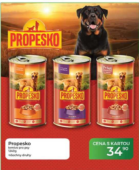 Propesko krmivo pro psy 1240g