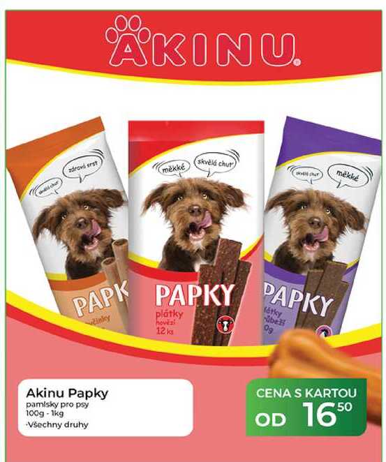 Akinu Papky pamlsky pro psy 100g - 1kg