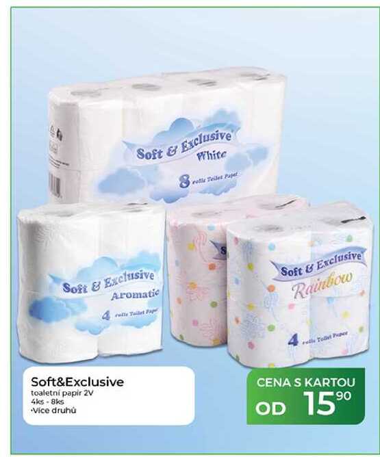 Soft&Exclusive toaletni papir 2V 4ks-8ks 