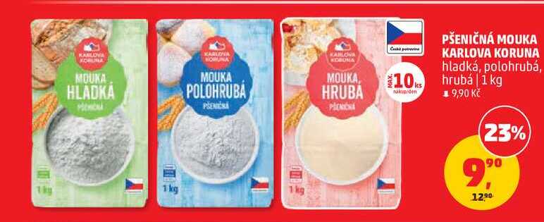 PŠENIČNÁ MOUKA KARLOVA KORUNA hladká, 1 kg