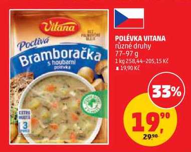 POLÉVKA VITANA různé druhy, 77-97 g