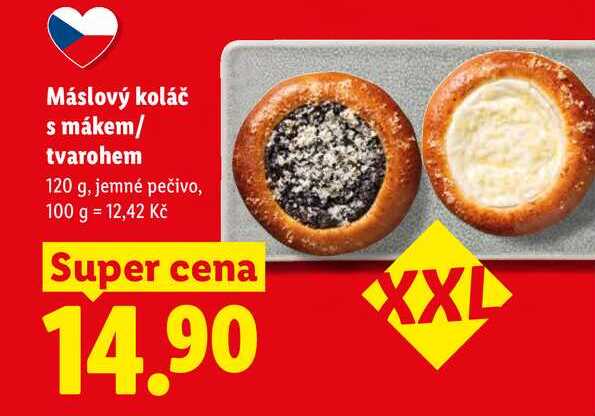 Máslový koláč s mákem/ tvarohem, 120 g