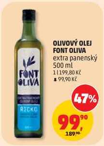 OLIVOVÝ OLEJ FONT OLIVA extra panenský, 500 ml