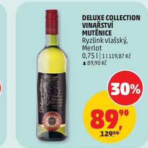 DELUXE COLLECTION VINAŘSTVÍ MUTĚNICE Ryzlink vlašský, 0,75 l
