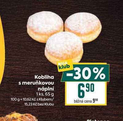 Kobliha s meruňkovou náplní 1ks, 65 g