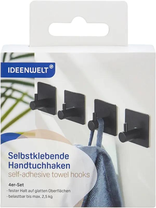IDEENWELT Háčky do koupelny, 4 ks