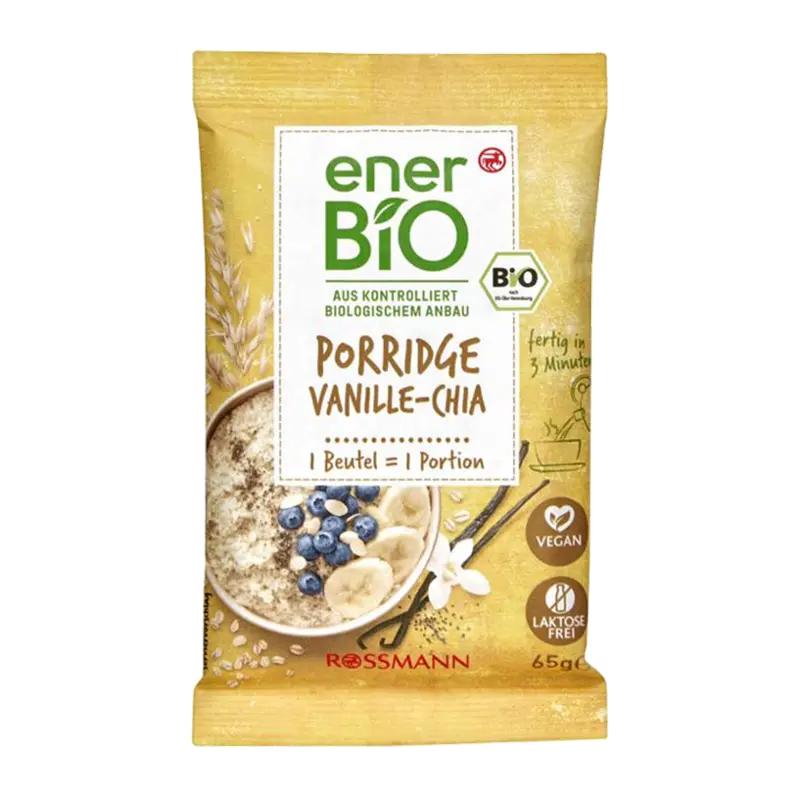enerBiO Ovesná kaše s chia semínky a vanilkou, 65 g