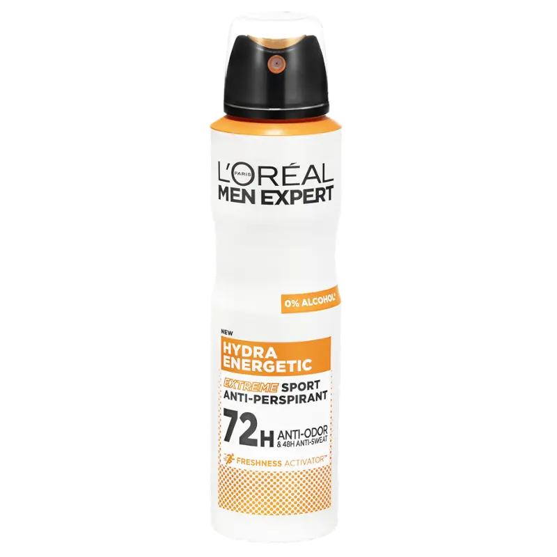 L'Oréal Men Antiperspirant sprej Hydra Energetic, 150 ml