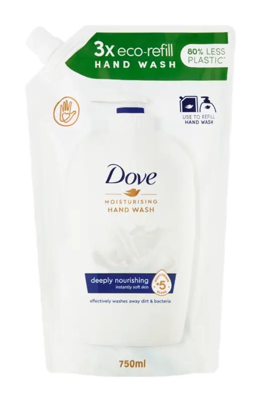 Dove Tekuté mýdlo na ruce Deeply nourishing náhradní náplň , 750 ml