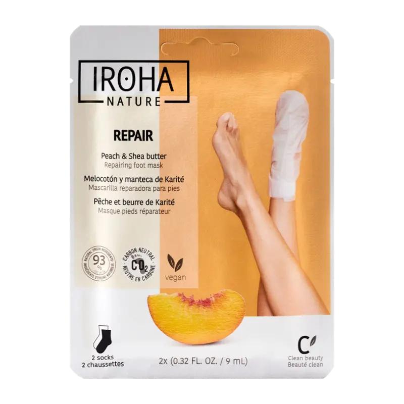 Iroha Maska na nohy Repair Peach & Shea butter, 1 ks