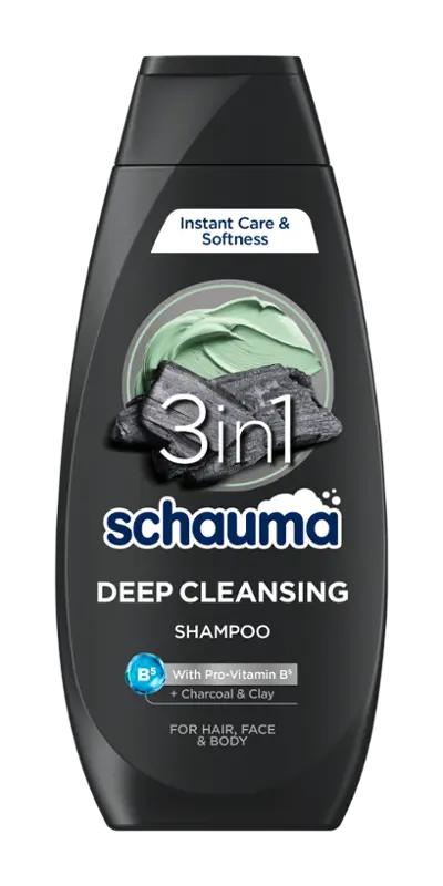 Schauma Šampon 3v1 Men Deep Cleansing, 400 ml