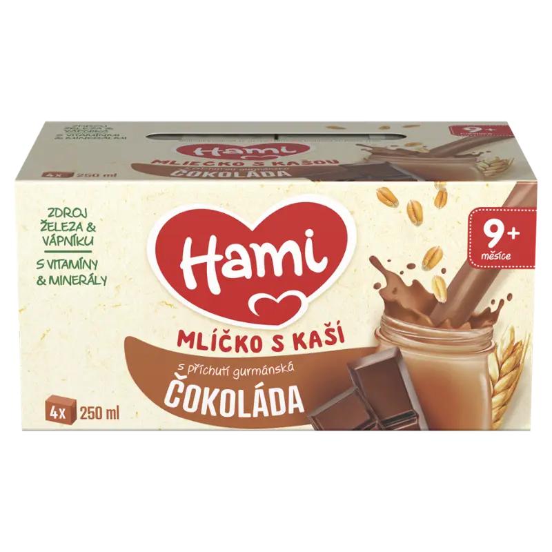 Hami Mlíčko s kaší s příchutí gurmánské čokolády 4 x 250 ml, 1000 ml