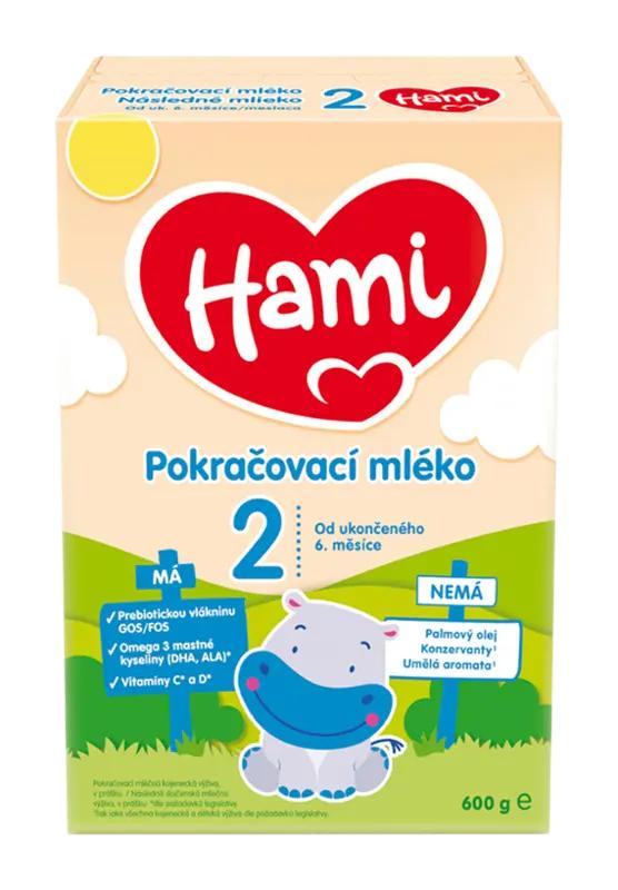 Hami Pokračovací kojenecké mléko 2, 6m+, 600 g