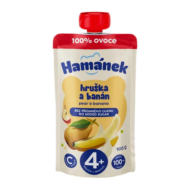 Hamánek Ovocná kapsička hruška, banán, 100 g