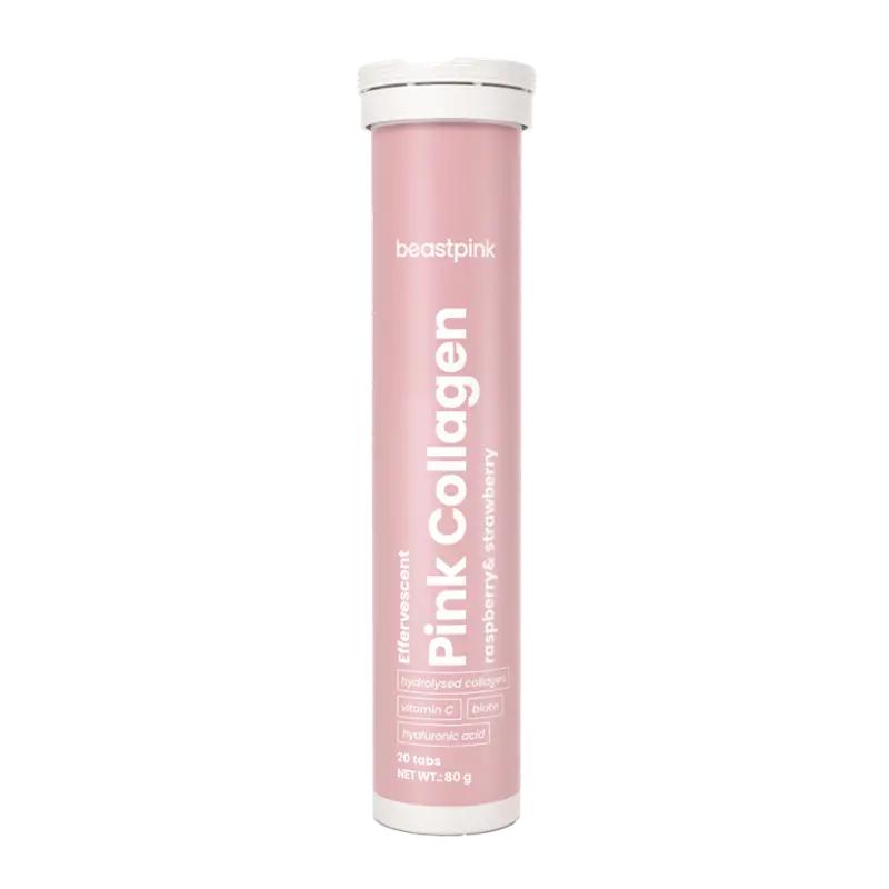 BeastPink Collagen jahoda malina, doplněk stravy, 20 ks