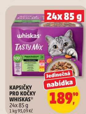 KAPSIČKY PRO KOČKY WHISKAS, 24x 85 g