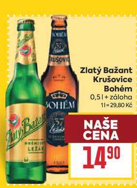 Zlatý Bažant Krušovice Bohém 0,5l