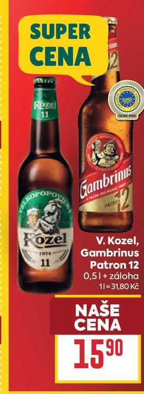V. Kozel, Gambrinus Patron 12 0,5l