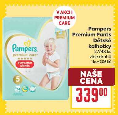 Pampers Premium Pants Dětské kalhotky 27/48 ks