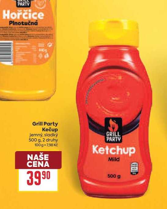 Grill Party Kečup jemný, sladký 500 g