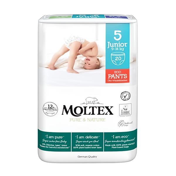Moltex Pure & Nature Natahovací plenkové kalhotky Junior (9-14 kg)