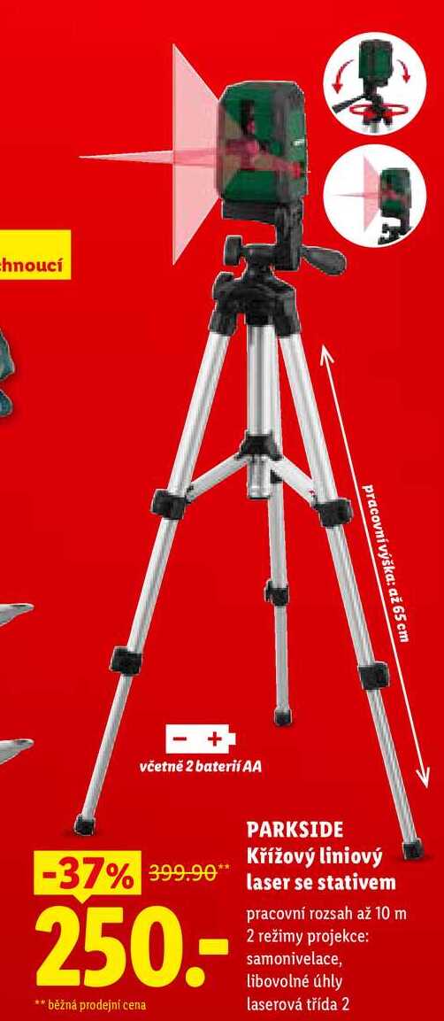 PARKSIDE Křížový liniový laser se stativem