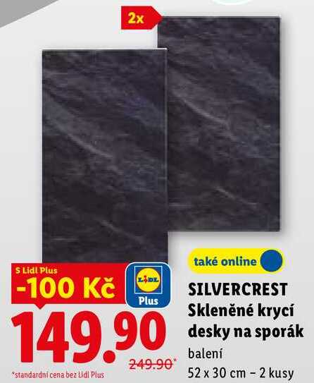 SILVERCREST Skleněné krycí desky na sporák balení