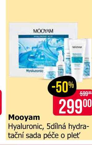 Mooyam Hyaluronic, 5dílná hydratační sada péče o pleť 
