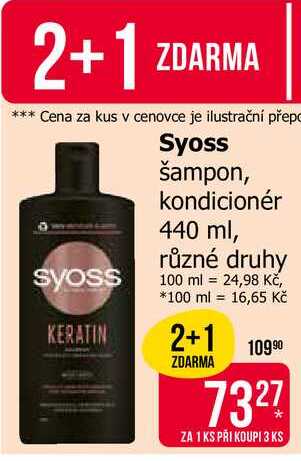 Syoss šampon, kondicionér 440 ml, různé druhy