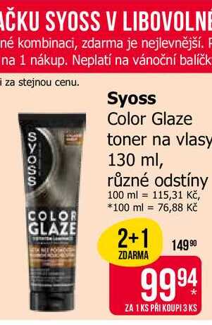 Syoss Color Glaze toner na vlasy 130 ml, různé odstíny