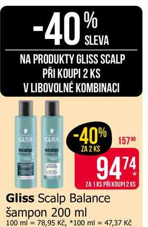 Gliss Scalp Balance šampon 200 ml 