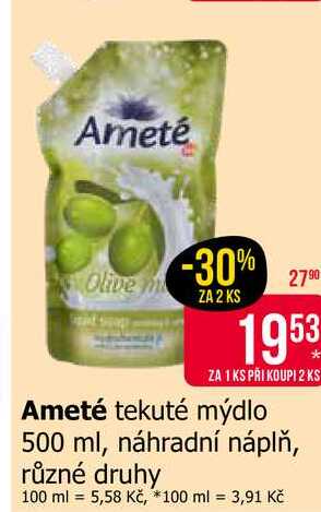 Ameté tekuté mýdlo 500 ml, náhradní náplň, různé druhy 