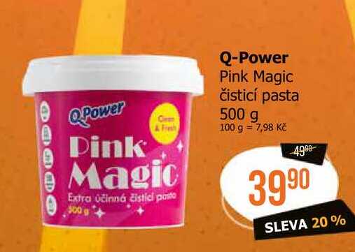 Q-Power Pink Magic čisticí pasta 500 g