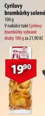 Cyrilovy brambůrky solené, 100 g