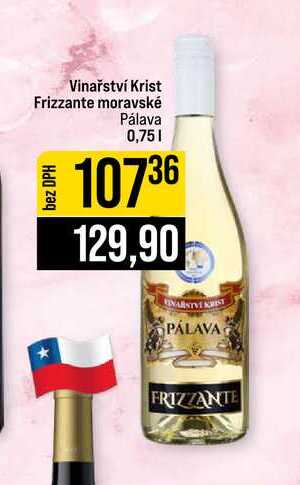 Vinařství Krist Frizzante moravské Pálava 0,75l