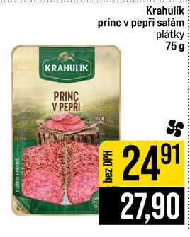 Krahulik princ v pepři salám plátky 75g