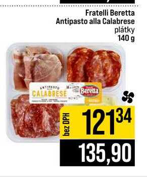 Fratelli Beretta Antipasto alla Calabrese plátky 140 g 