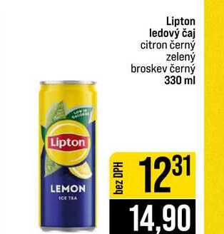 Lipton ledový čaj citron černý zelený broskev černý 330 ml 